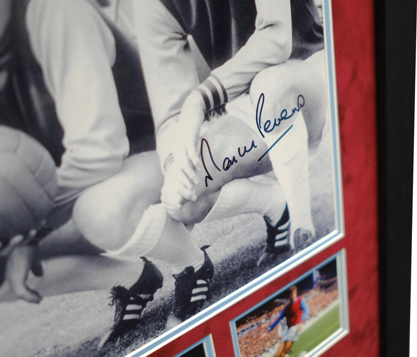 Bobby Moore, Martin Peters and Geoff Hurst Signed West Ham Photo and Autograph Display - Memorabilia Framers Shop