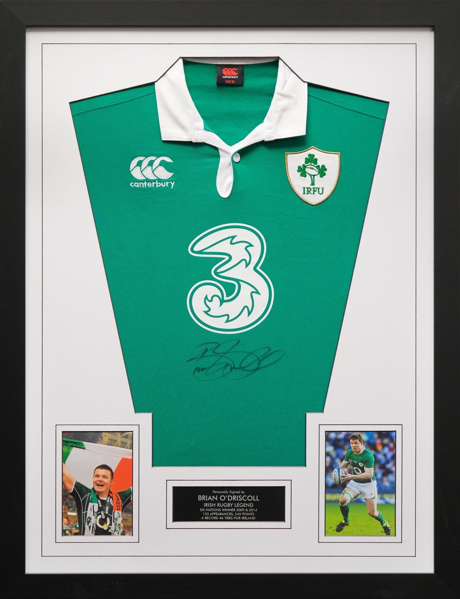 Brian O'Driscoll Signed Shirt Framed Display - Memorabilia Framers Shop