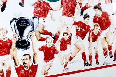 Brian Clough Signed Illustration Framed Display