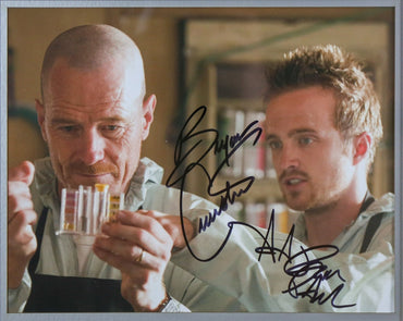 Bryan Cranston and Aaron Paul Signed Breaking Bad 12x8 Photograph Framed Display - Memorabilia Framers Shop