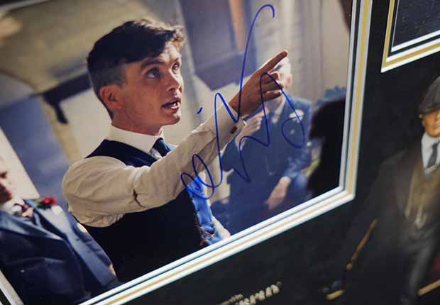Cillian Murphy Signed photograph Peaky Blinders framed display - Memorabilia Framers Shop