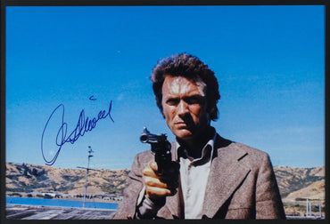 Clint Eastwood, Dirty Harry Signed 12x8 Photograph Framed Display - Memorabilia Framers Shop