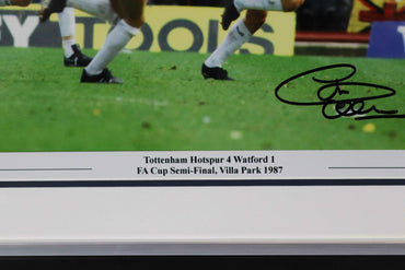 Clive Alan signed photo FA CUP semi-final, Villa park 1987 - Memorabilia Framers Shop