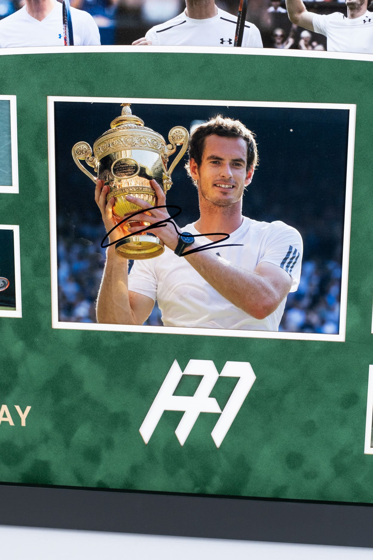 Andy Murray Signed White Card Framed Display