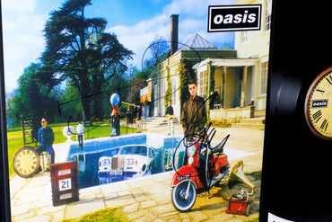 Oasis Dual Signed Framed Vinyl Display