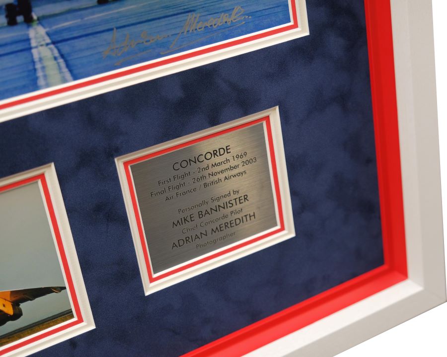 Concorde Display Signed by Mike Bannister and Adrian Meredith - Memorabilia Framers Shop