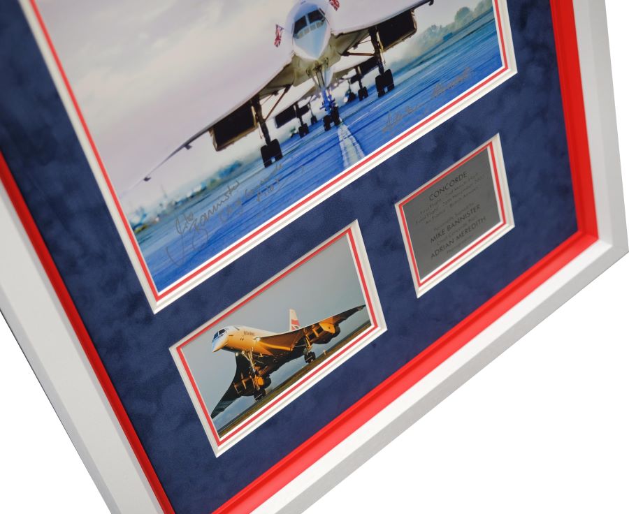 Concorde Display Signed by Mike Bannister and Adrian Meredith - Memorabilia Framers Shop