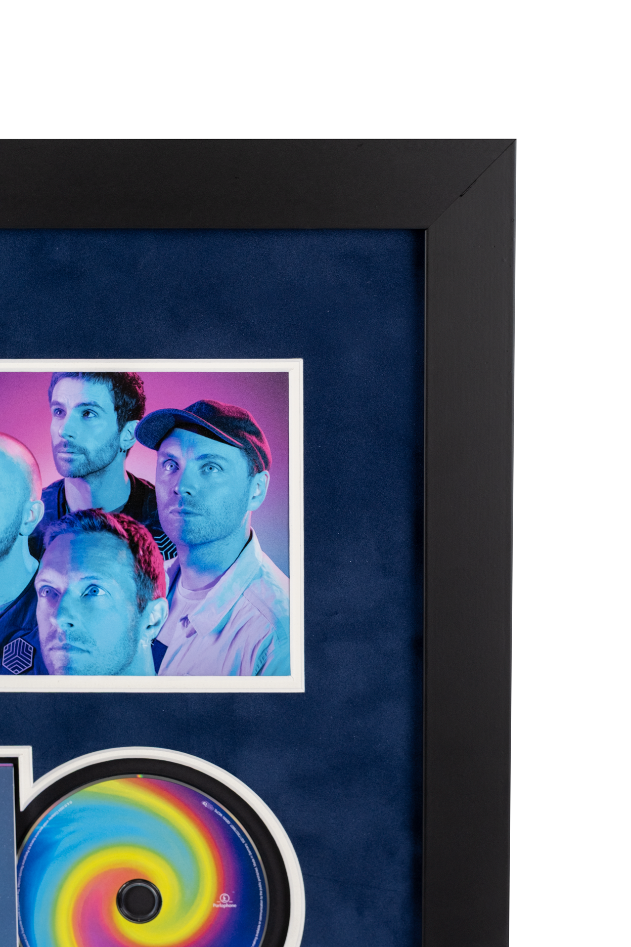 Coldplay Full Band Signed 'Moonmusic' CD Display