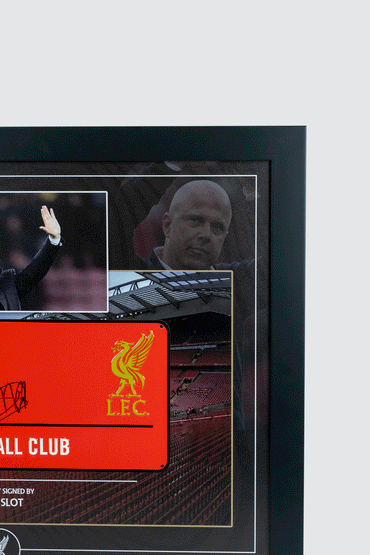 Liverpool FC signed road sign by Arne Slot