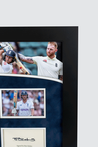 Ben Stokes Signed 12x8" Photo Montage Display
