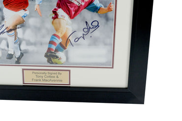 Tony Cottee and Frank MacAvennie Signed Photograph Framed Display