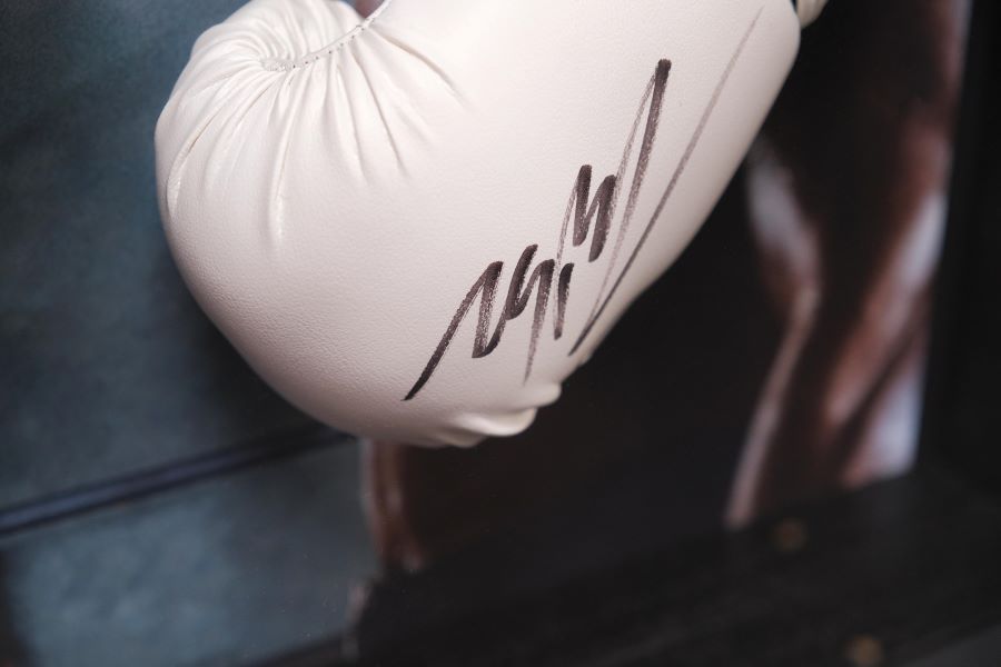 Creed III Signed Boxing Glove Display Signed by Michael B Jordan and Jonathon Majors - Memorabilia Framers Shop