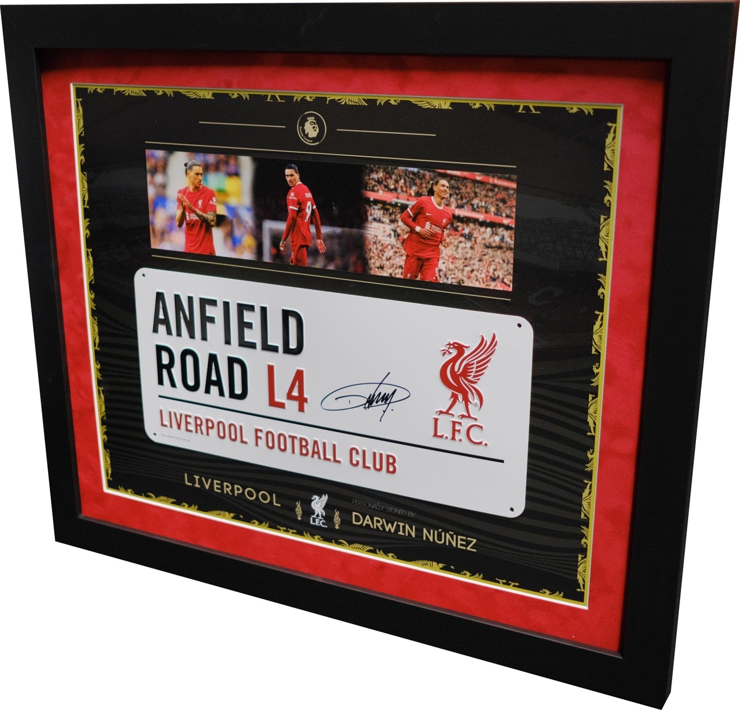 Darwin Núñez signed Roadsign Liverpool F.C. - Memorabilia Framers Shop