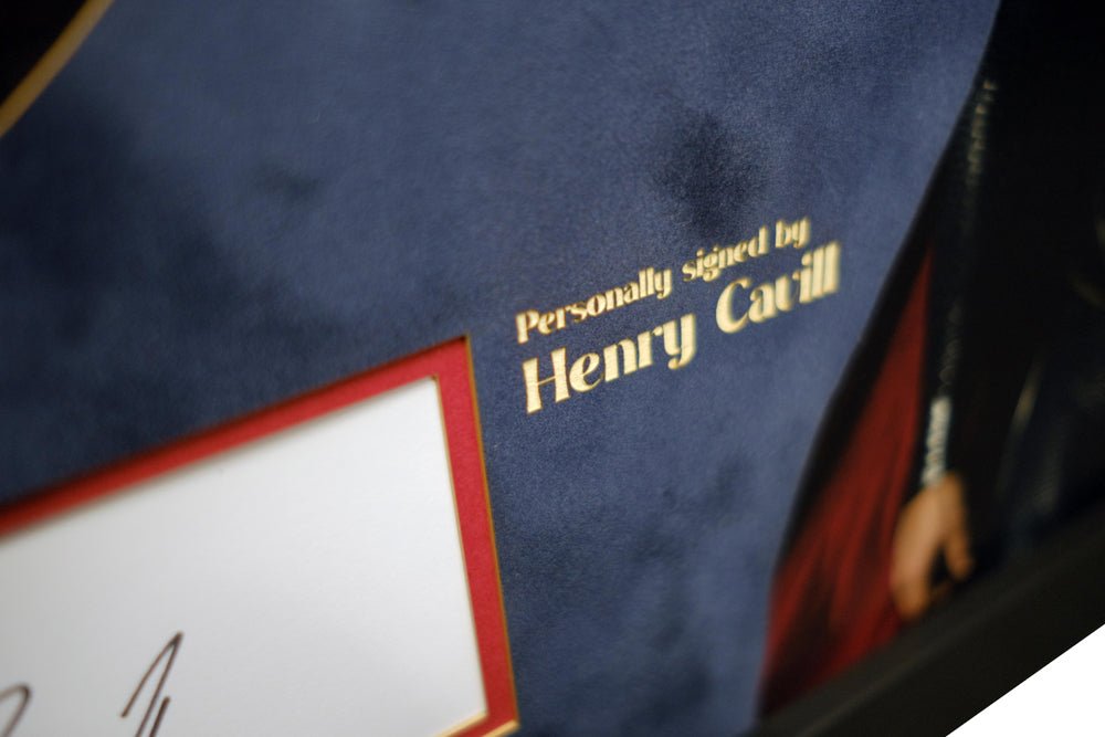 DC's Superman Henry Cavill signed white card - Memorabilia Framers Shop