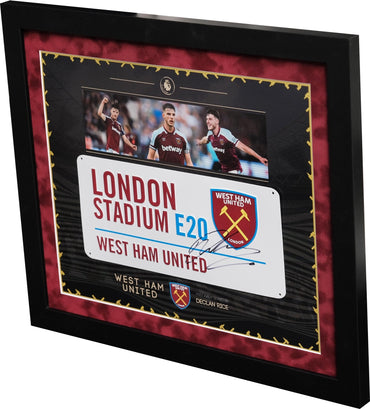 Declan Rice Signed Roadsign Framed Display - Memorabilia Framers Shop
