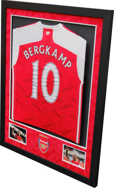 Dennis Bergkamp Signed Shirt Framed Display - Memorabilia Framers Shop