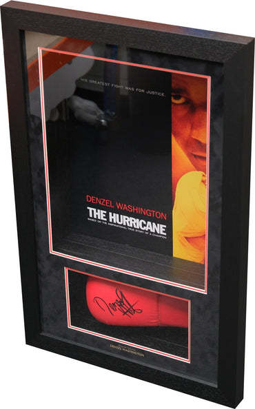 Denzel Washington Signed Glove Framed Display - Memorabilia Framers Shop