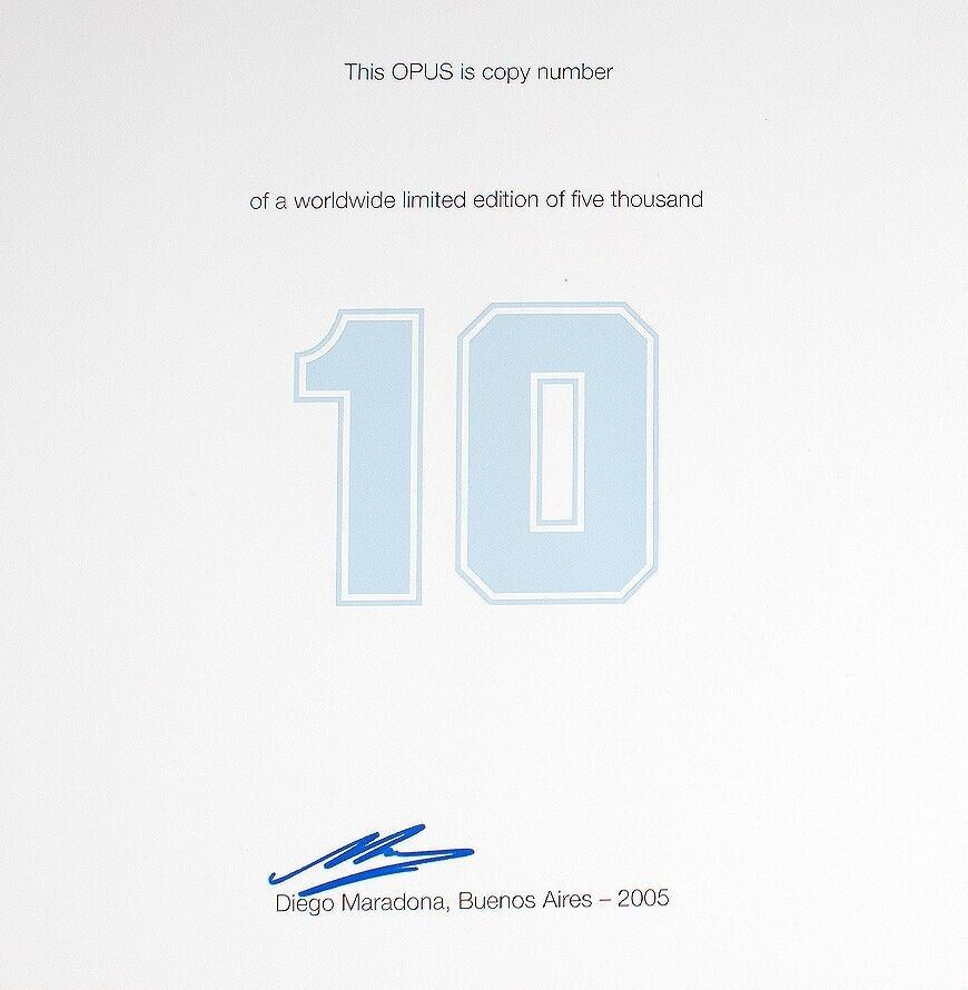 Diego Maradona Limited Edition Signed Opus Book - Memorabilia Framers Shop