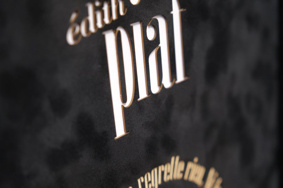 Edith Piaf Signed White Card Display - Memorabilia Framers Shop