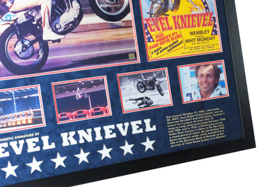 Evel Knievel Signed Photograph Framed Display