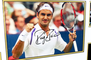 Roger Federer Signed Photo Display