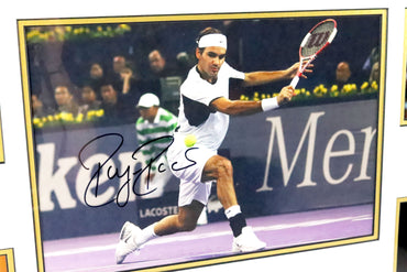 Roger Federer Signed Photo Display