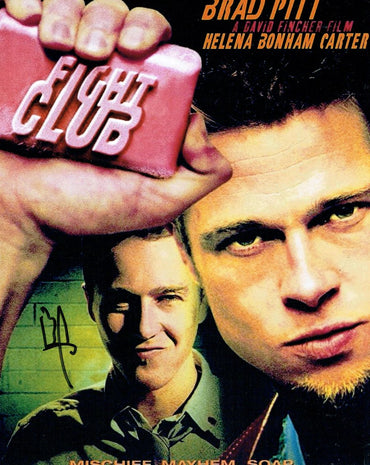 Fight Club Framed Display Signed by Brad Pitt - Memorabilia Framers Shop