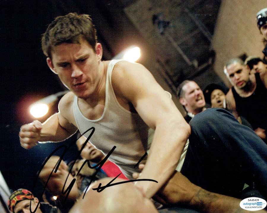 Fighting Framed Display Signed by Channing Tatum - Memorabilia Framers Shop