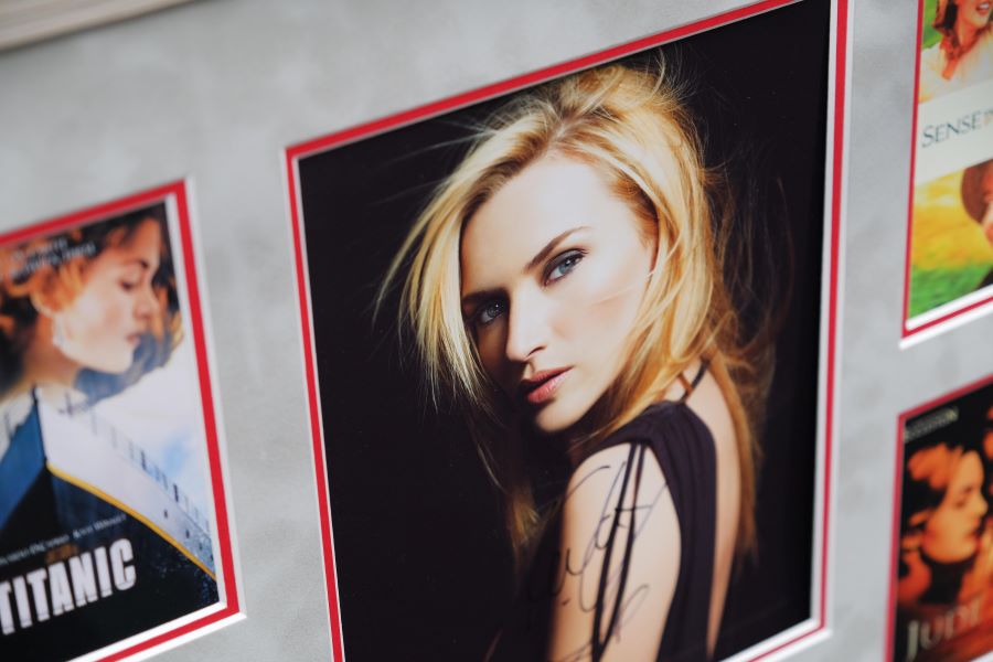 Filmography Photograph Framed Signed by Kate Winslet - Memorabilia Framers Shop