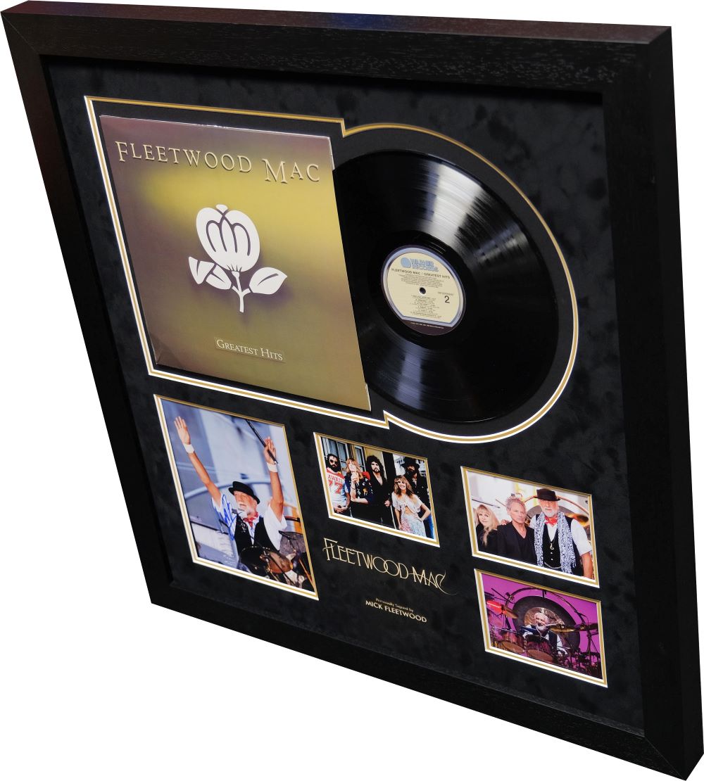 Fleetwood Mac Signed Mick Fleetwood Photo With Vinyl Framed Display - Memorabilia Framers Shop
