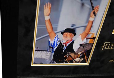 Fleetwood Mac Signed Mick Fleetwood Photo With Vinyl Framed Display - Memorabilia Framers Shop
