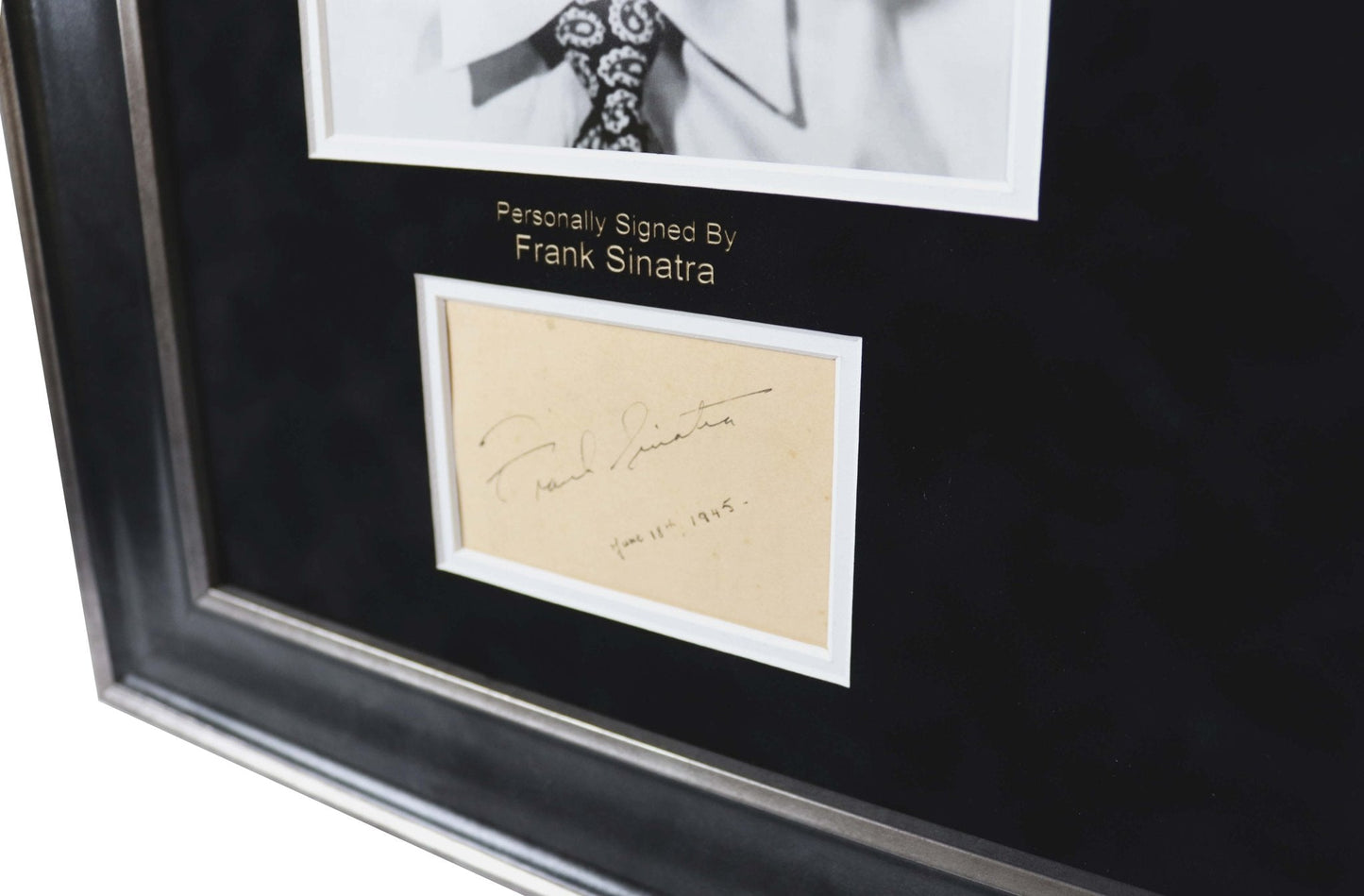 Frank Sinatra signed photo display - Memorabilia Framers Shop