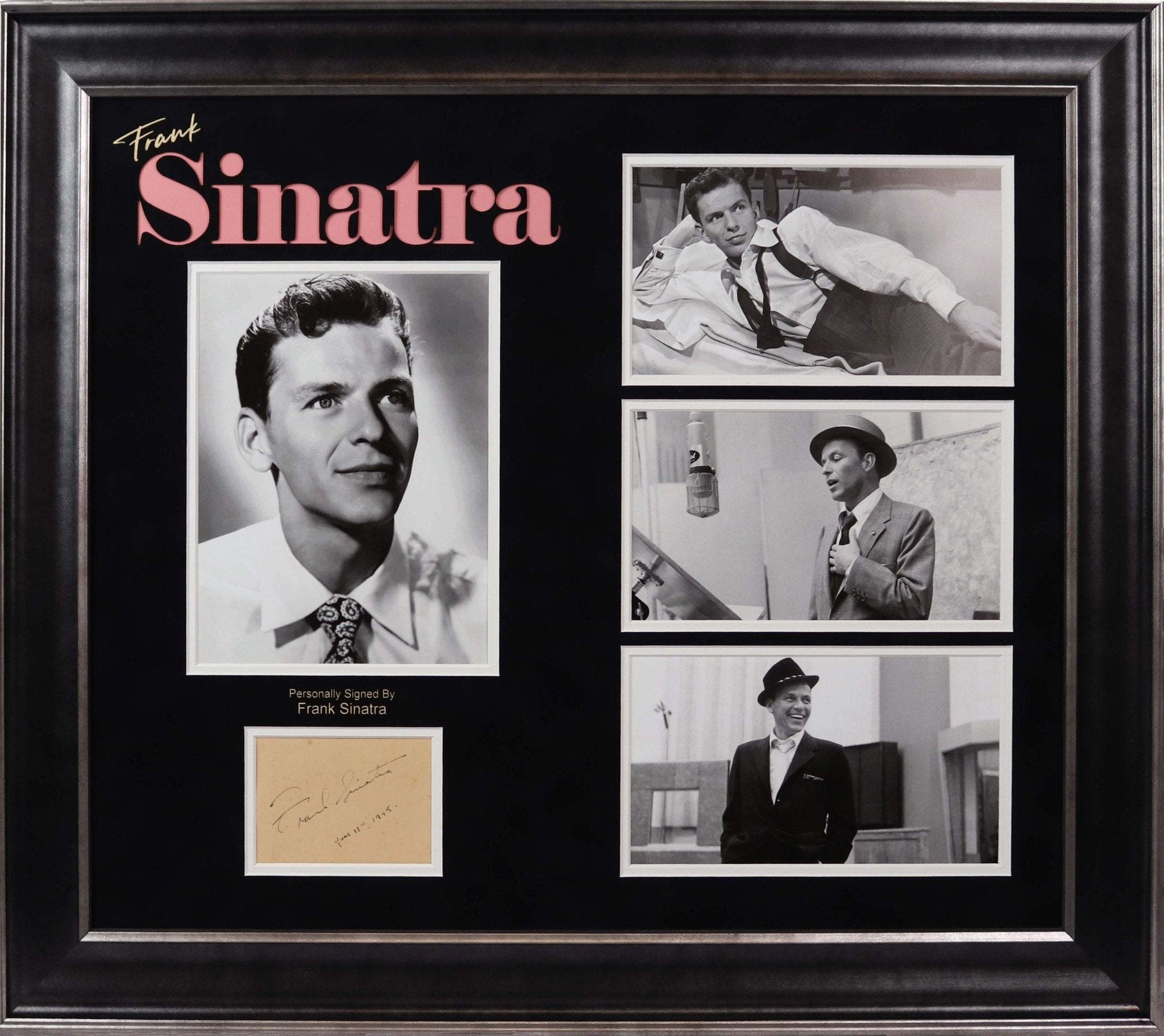 Frank Sinatra signed photo display - Memorabilia Framers Shop