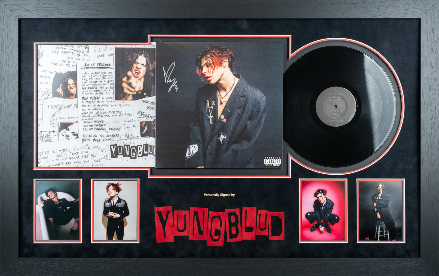 Yungblud Signed 'YUNGBLUD' Vinyl Insert Framed Display