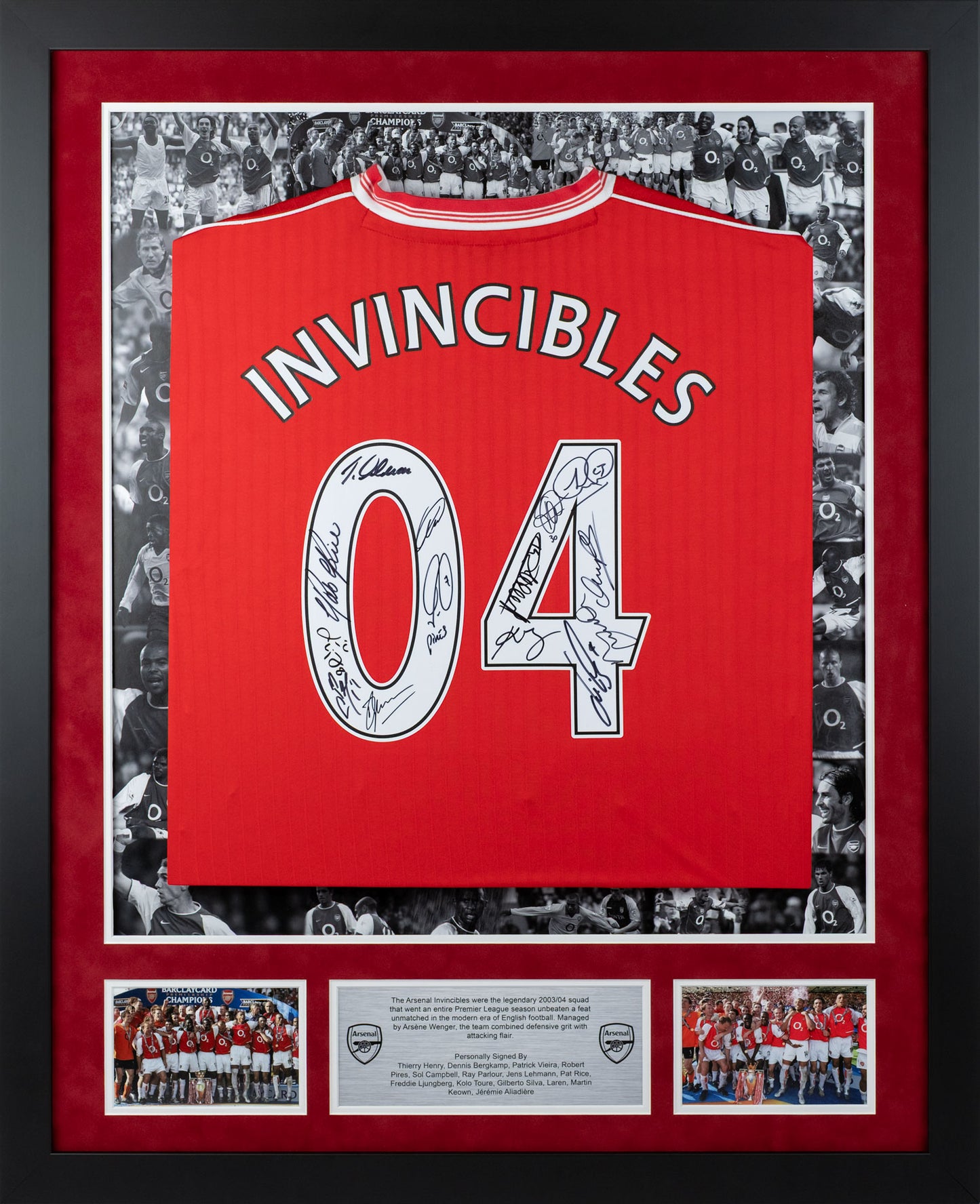 Arsenal Invincibles Shirt Framed Display