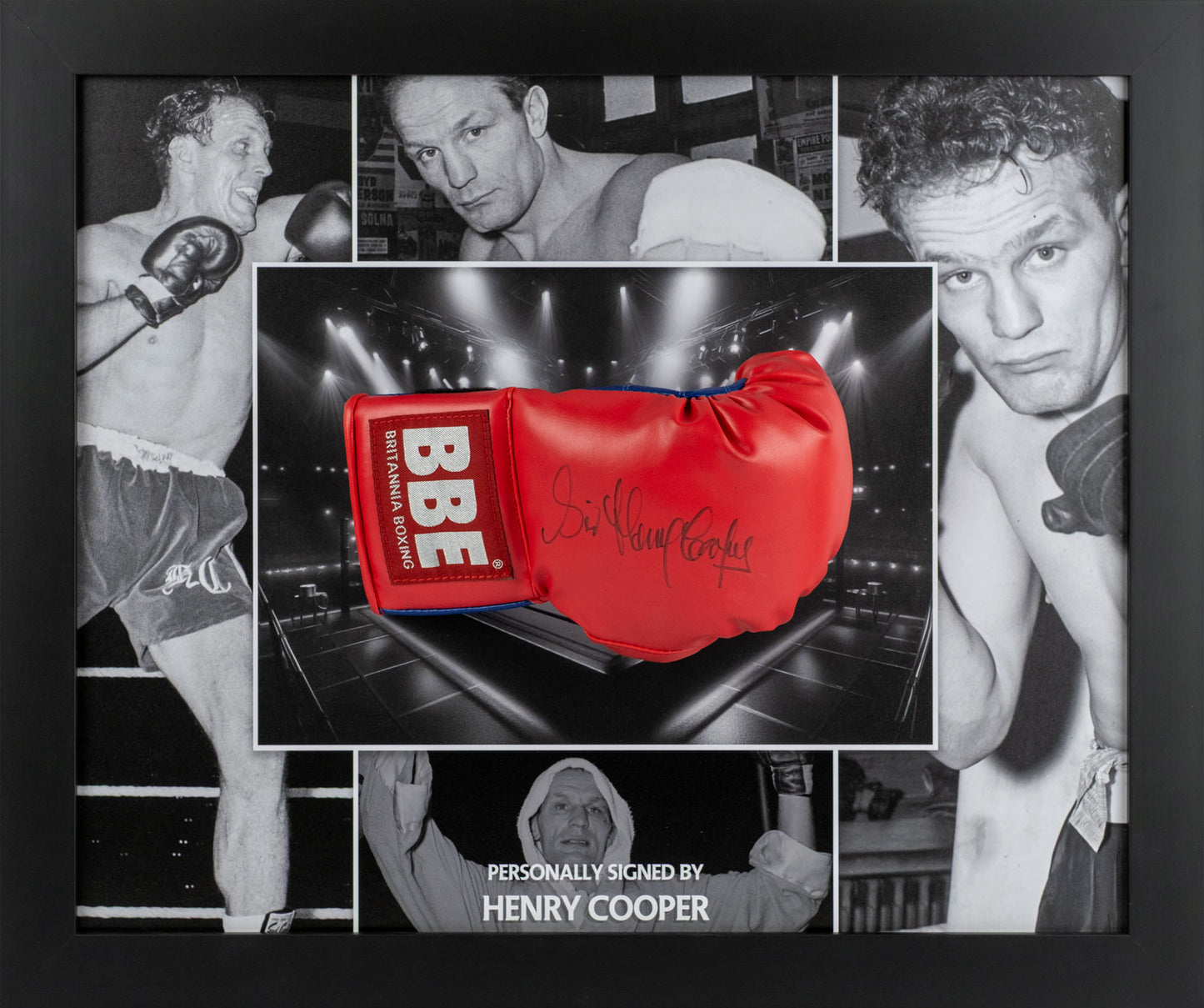 Sir Henry Cooper Signed Glove Framed Display
