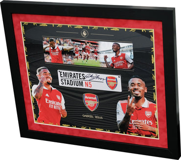 Gabriel Jesus Signed Mini Roadsign Framed Display - Memorabilia Framers Shop