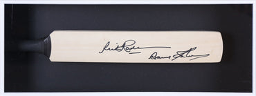 Garfield Sobers and Richard Hadlee Signed Bat Framed Display - Memorabilia Framers Shop