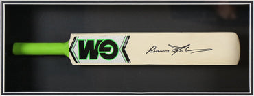 Garfield Sobers Signed Cricket Bat Framed Display - Memorabilia Framers Shop