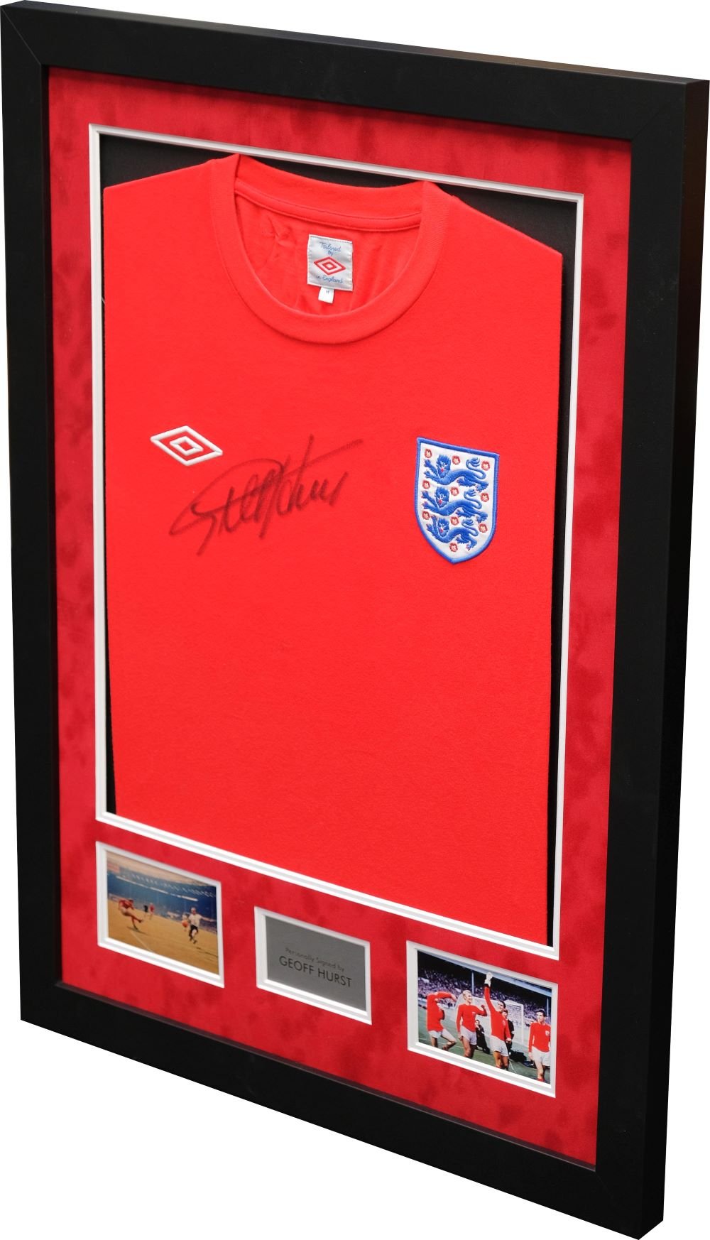 Geoff Hurst Signed England Shirt Framed Display - Memorabilia Framers Shop