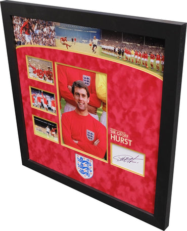 Geoff Hurst signed white card England team - Memorabilia Framers Shop