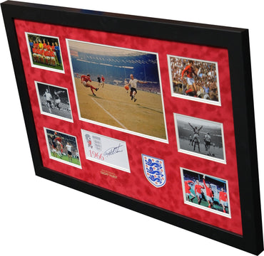 Geoff Hurst White Card Framed Display - Memorabilia Framers Shop