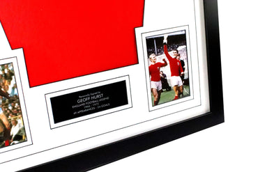 Geoff Hurst Signed Shirt Framed Display