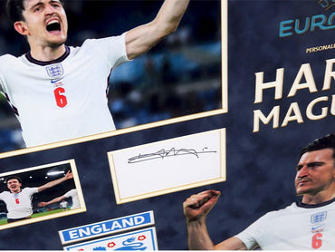 Harry Maguire EURO 2020 signed white card - Memorabilia Framers Shop