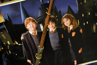 Harry Potter, Ron and Hermione granger Signed Framed Display with Wands - Memorabilia Framers Shop