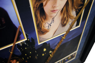Harry Potter, Ron and Hermione Signed Framed Display with Wands - Memorabilia Framers Shop