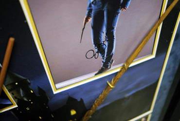 Harry Potter, Ron and Hermione Signed Framed Display with Wands - Memorabilia Framers Shop