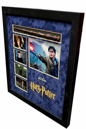 Harry potter signed photo and wand by Daniel Radcliffe - Memorabilia Framers Shop