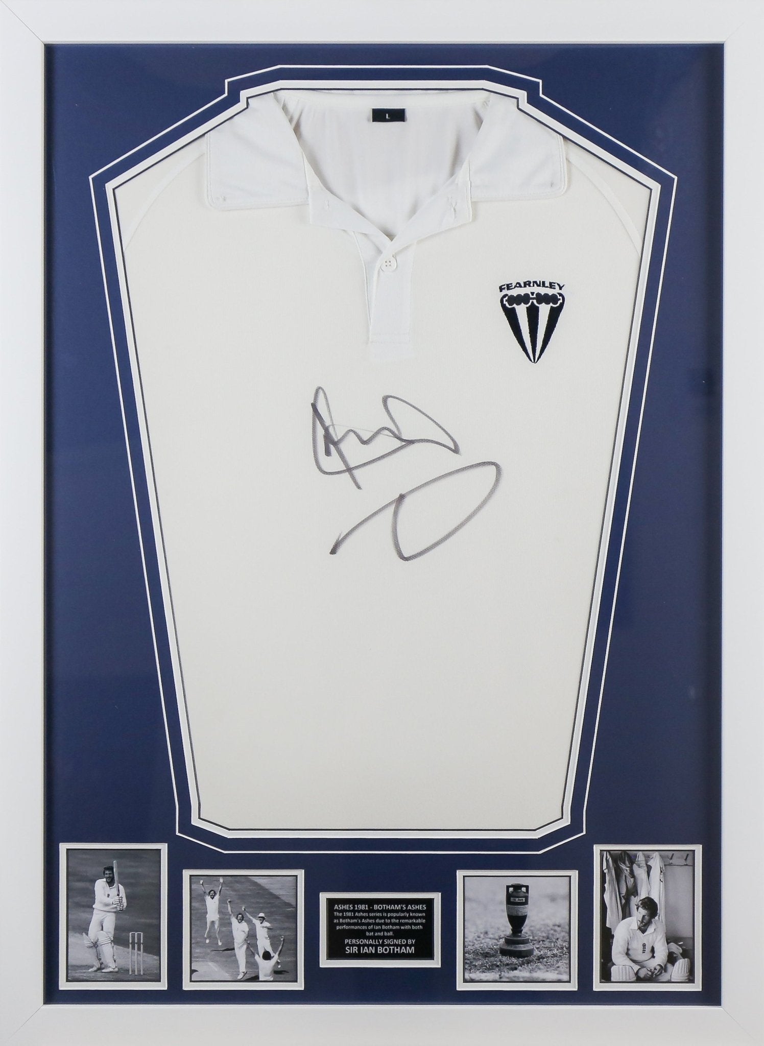 Ian Botham Signed Shirt Framed Display - Memorabilia Framers Shop