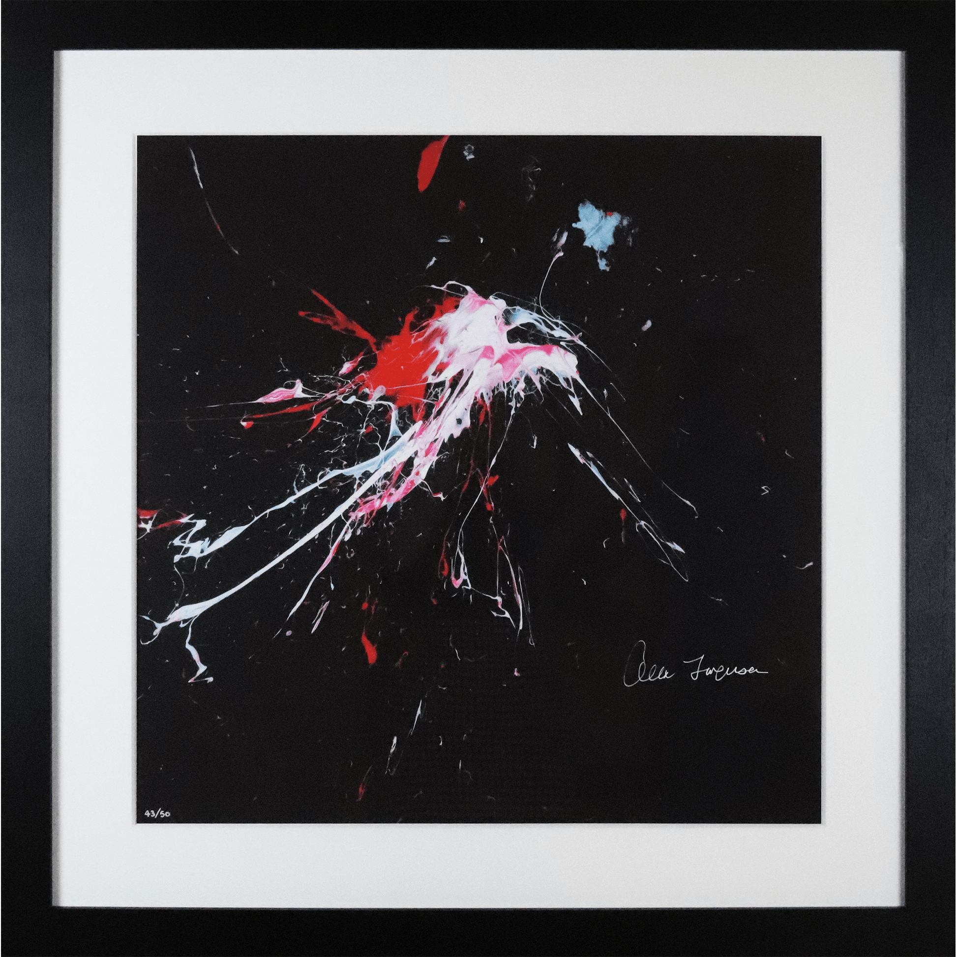 Impact Art created and Signed by Alex Ferguson Framed in Black - Memorabilia Framers Shop